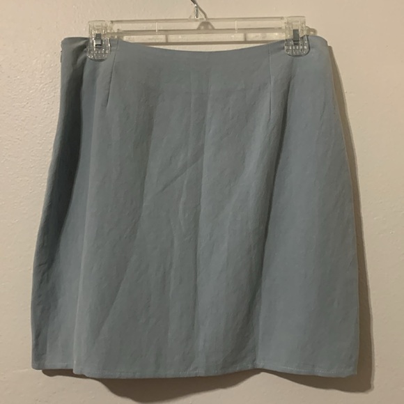 TOBI Blue Skirt 55% Linen 45% Rayon Lining 100%Rayon Size M/M Used - Picture 2 of 7